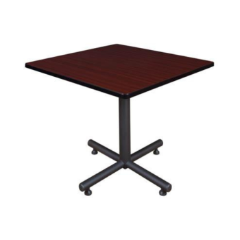 cherry colored square table